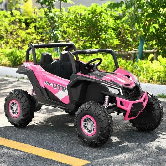 12 V Electric Kids Ride-On Car 2-Seater SUV Off-Road UTV with Remote-Pink