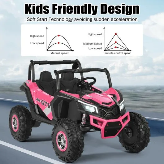 12 V Electric Kids Ride-On Car 2-Seater SUV Off-Road UTV with Remote-Pink