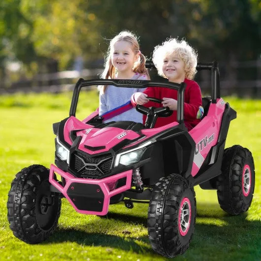 12 V Electric Kids Ride-On Car 2-Seater SUV Off-Road UTV with Remote-Pink