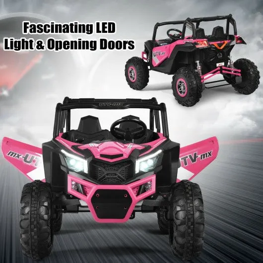 12 V Electric Kids Ride-On Car 2-Seater SUV Off-Road UTV with Remote-Pink