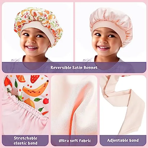 (2 Pcs) Satin Bonnet for Kids | Lolalet