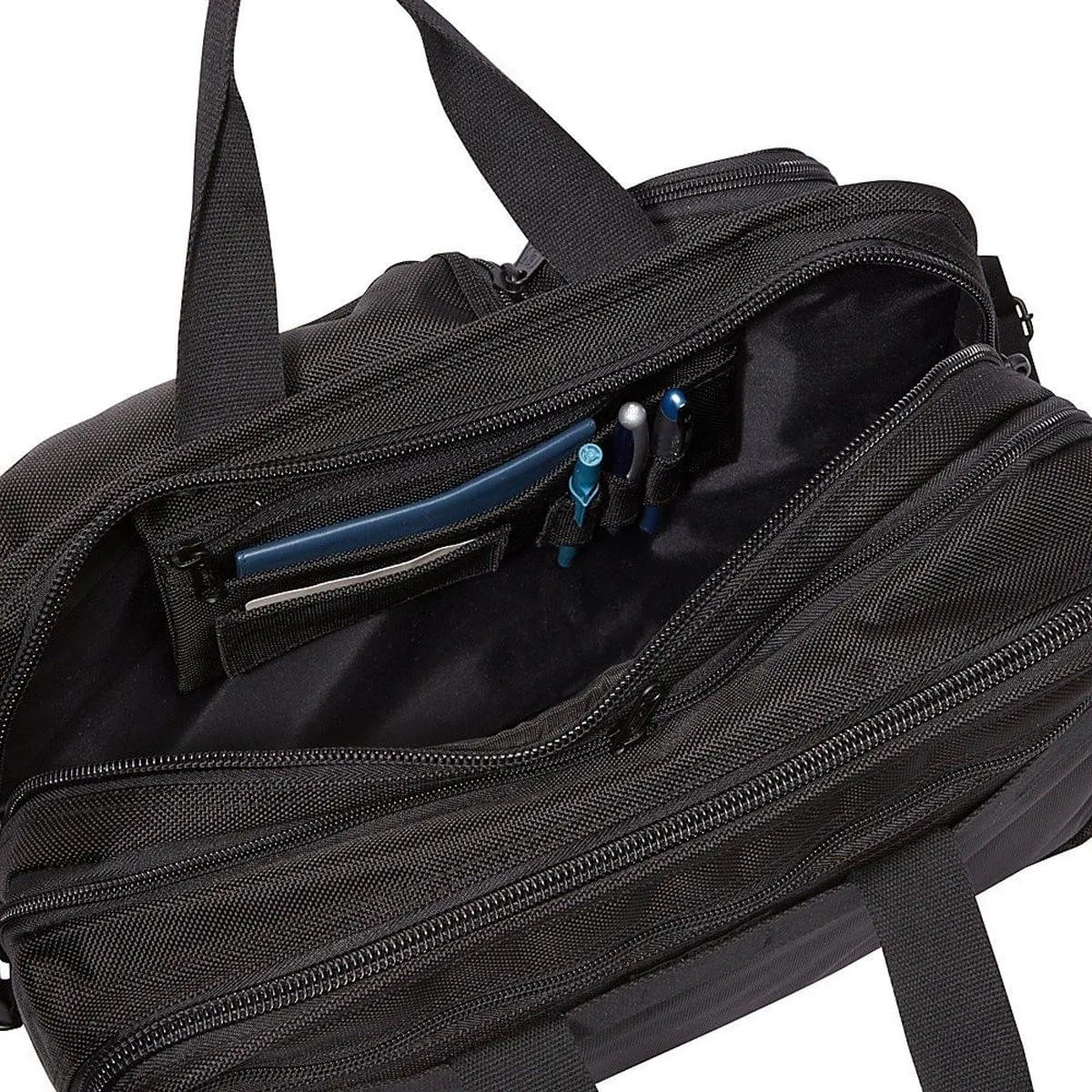 A. Saks Expandable Ballistic Nylon Durable Organizer Briefcase