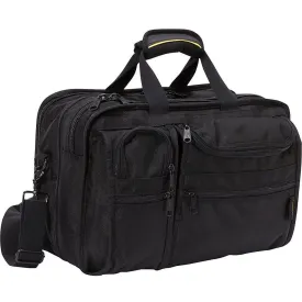 A. Saks Expandable Ballistic Nylon Durable Organizer Briefcase