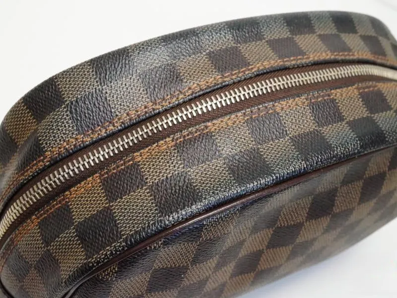 Authentic Pre-owned Louis Vuitton Damier Trousse Toilette Cosmetic Pouch Clutch Bag N47624 181659