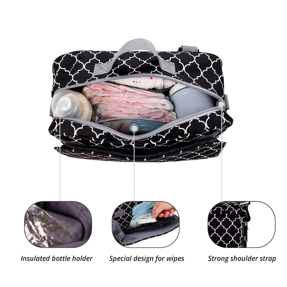 Baby Diaper Changing Clutch Kit - Black