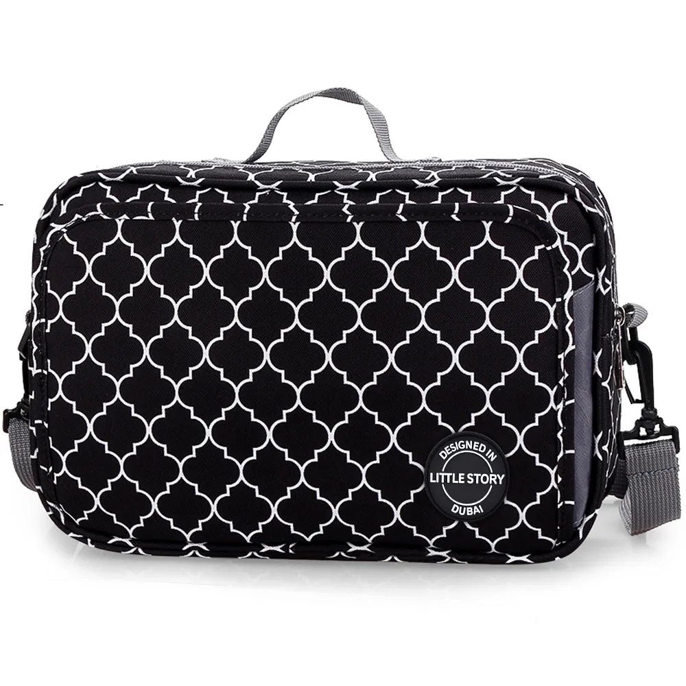 Baby Diaper Changing Clutch Kit - Black