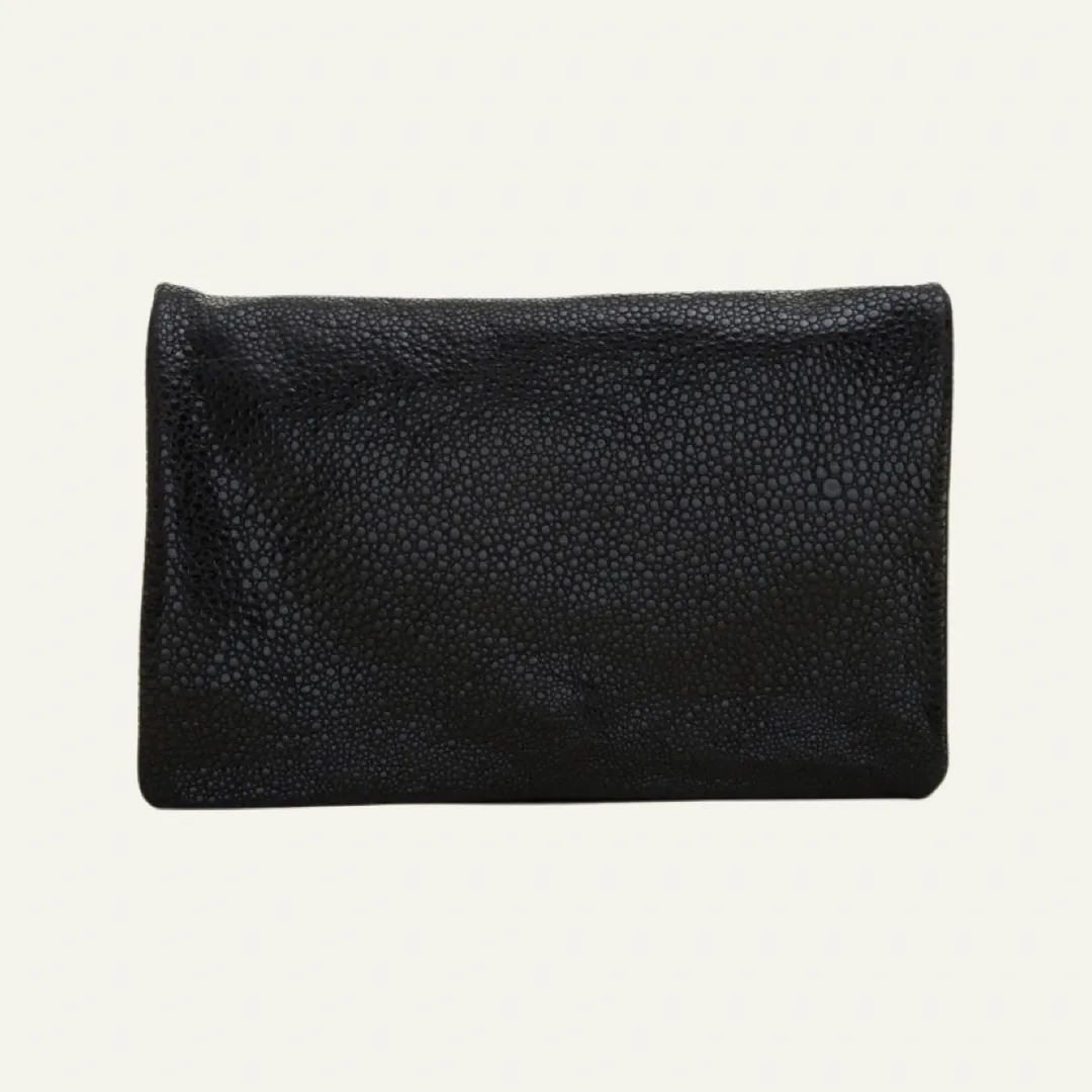 Belt Bag | Black Stingray Printed Leather "The Britney"