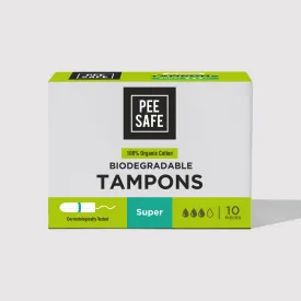 Biodegradable Tampons- Super (10 Tampons) - BYOC