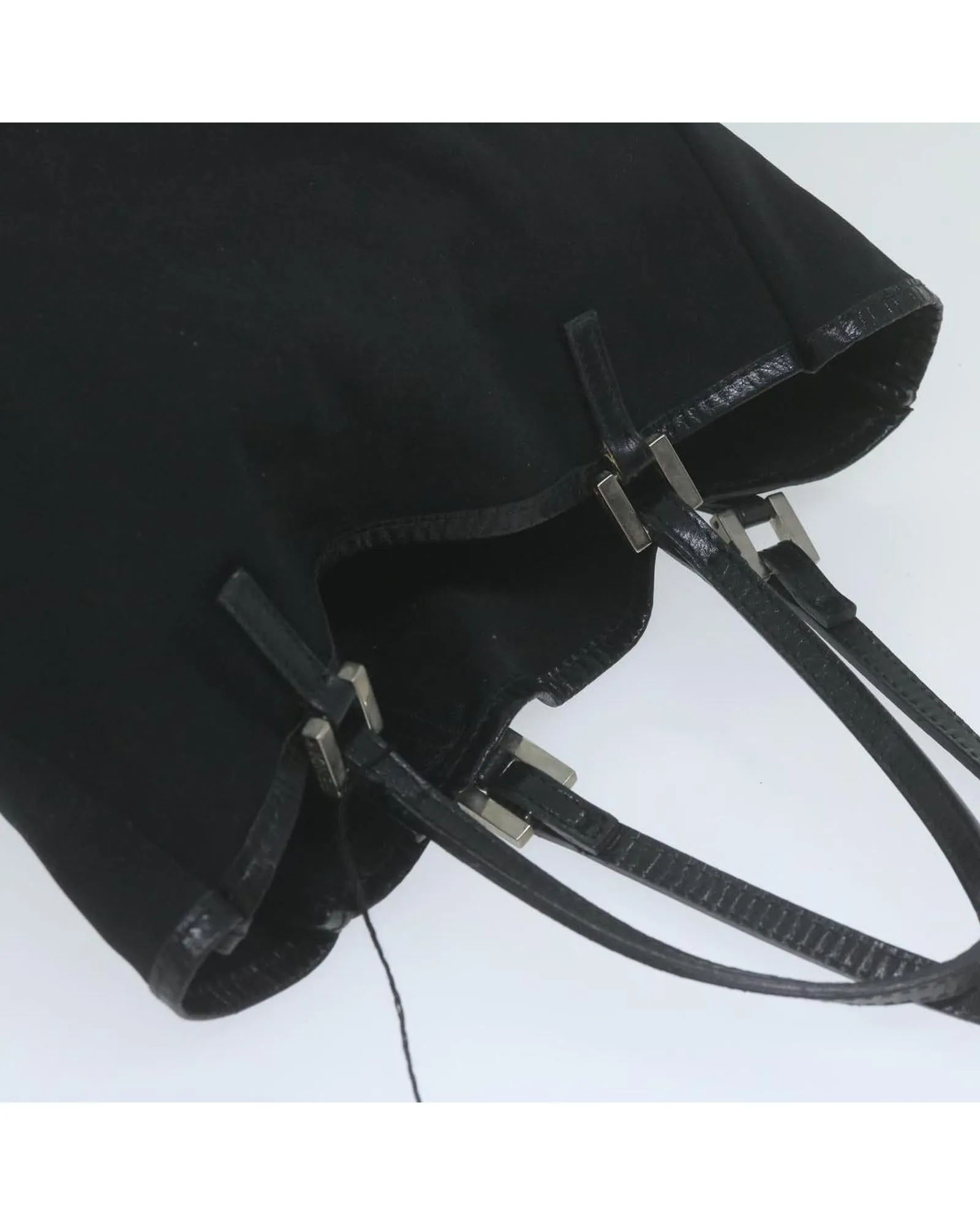 Black Nylon Hand Bag with Pouch