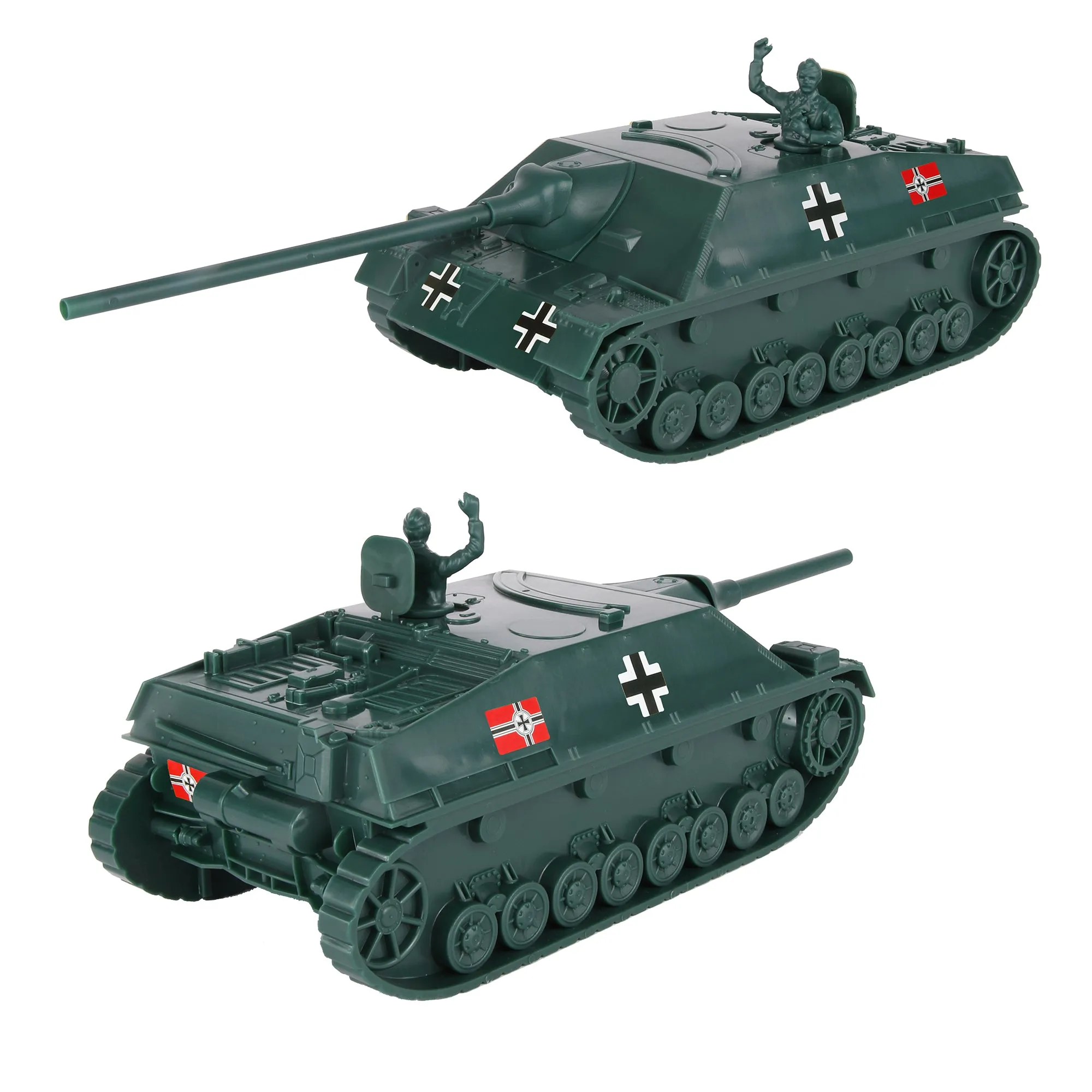 BMC WW2 German Jagdpanzer IV Tank Destroyer - Forest Green 1:32 Plastic Army Men Vehicle