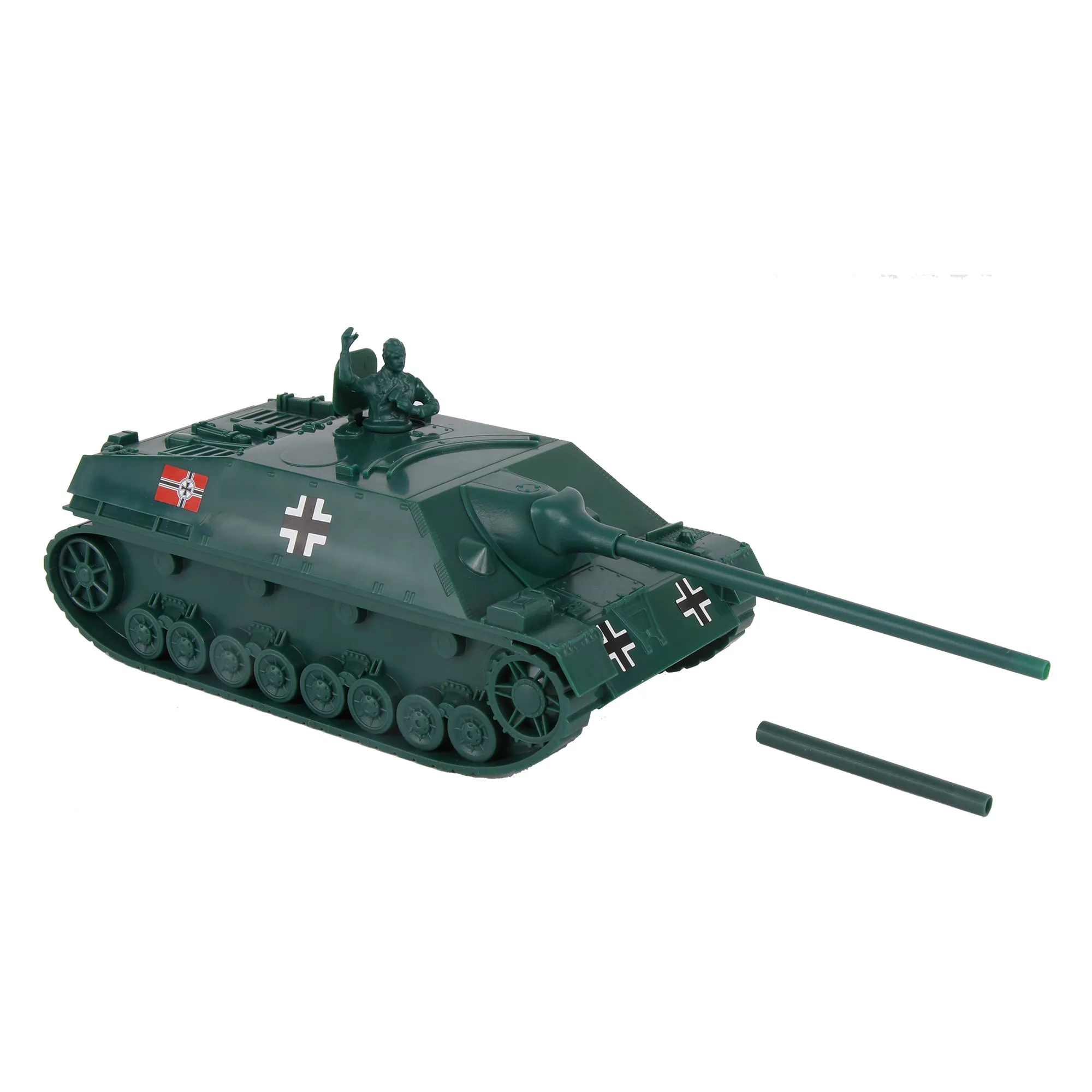 BMC WW2 German Jagdpanzer IV Tank Destroyer - Forest Green 1:32 Plastic Army Men Vehicle