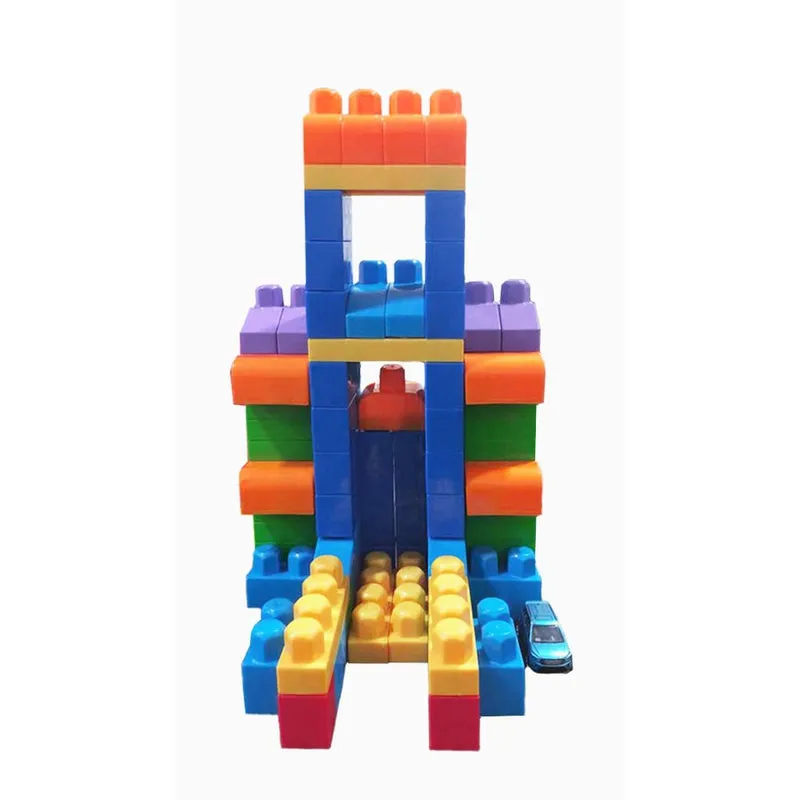 Building & Construction Blocks Educational Toy (Blue Bag - 120 Pieces)