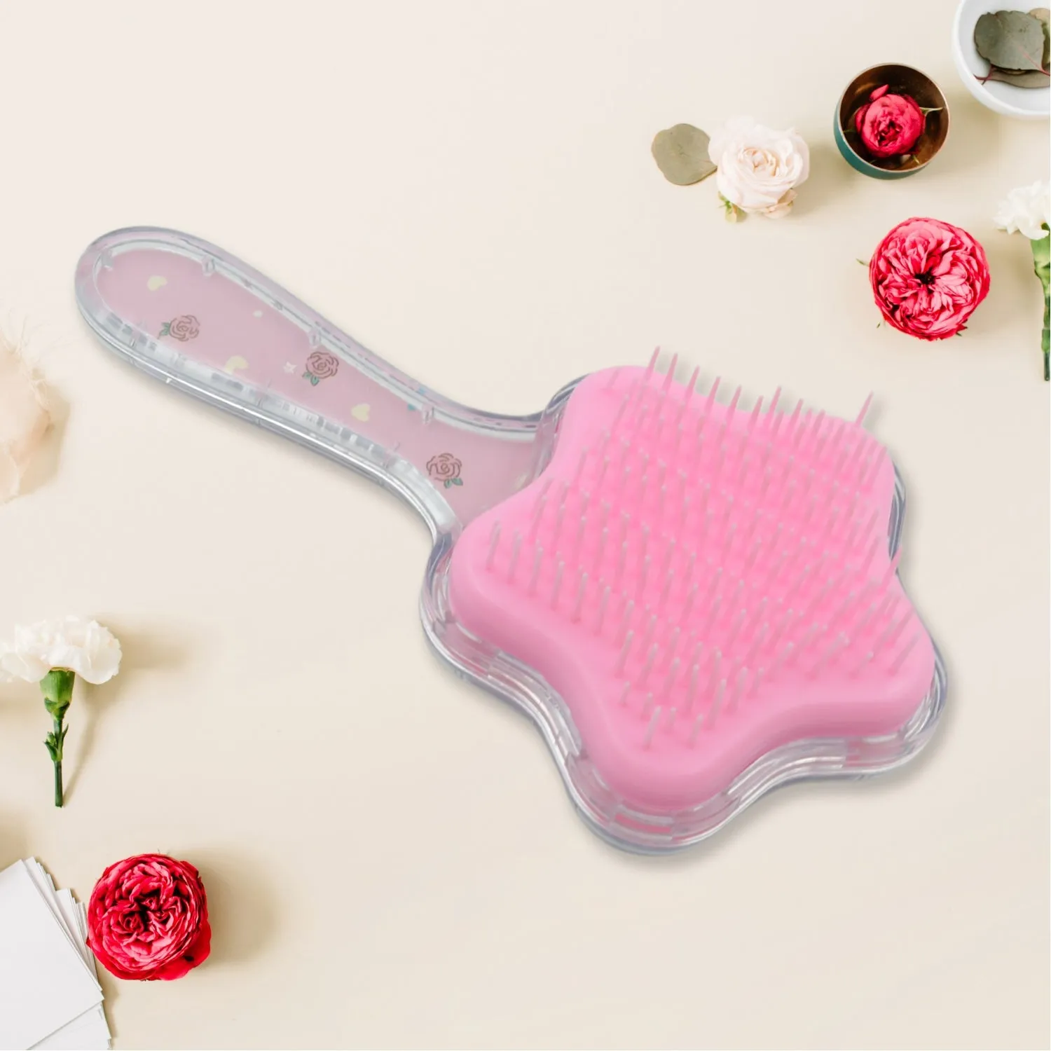 Cartoon Hair Brush Massage Shower Comb Blur Wet Salon Hair Brushes Hair Styling Tools, Glitter Comb, Soft & Smooth Brush, Mermaid Brush For Kids Return Gifts For Kids (1 Pc )