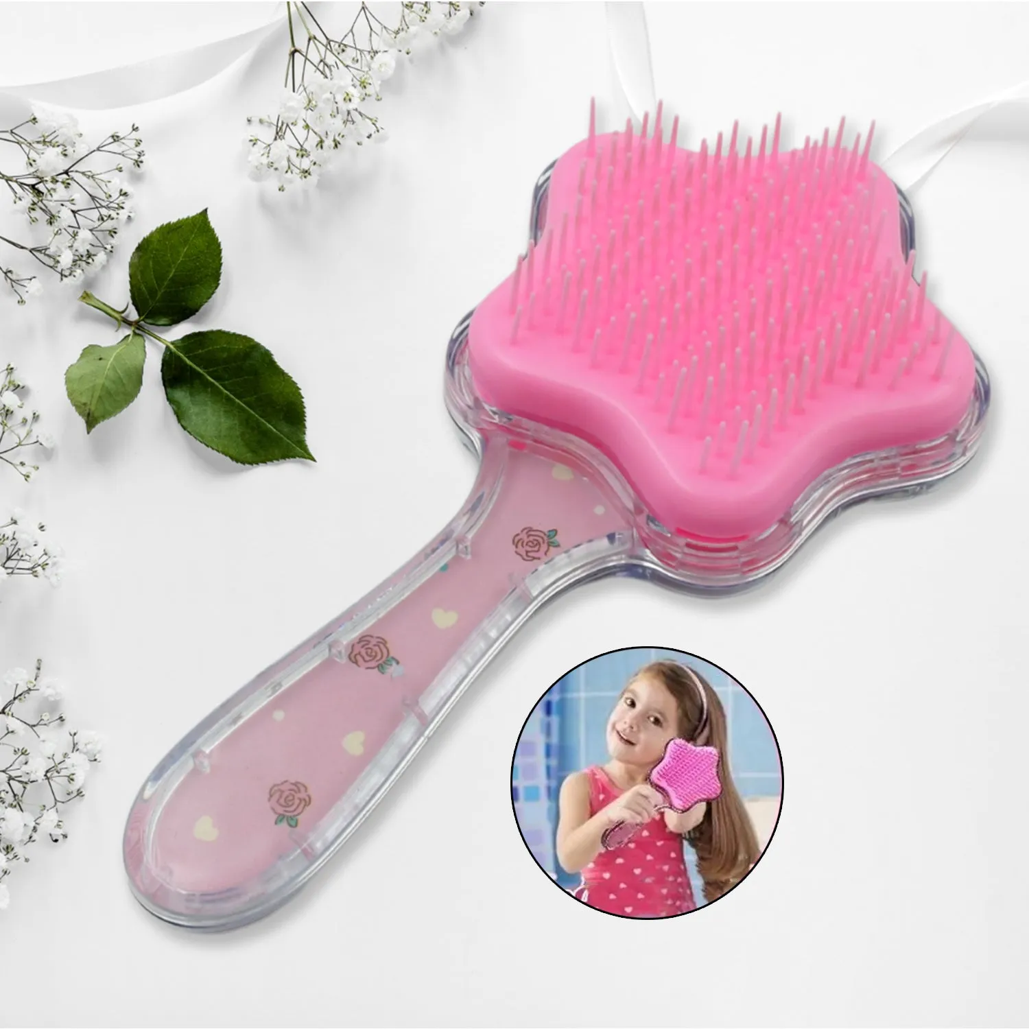 Cartoon Hair Brush Massage Shower Comb Blur Wet Salon Hair Brushes Hair Styling Tools, Glitter Comb, Soft & Smooth Brush, Mermaid Brush For Kids Return Gifts For Kids (1 Pc )