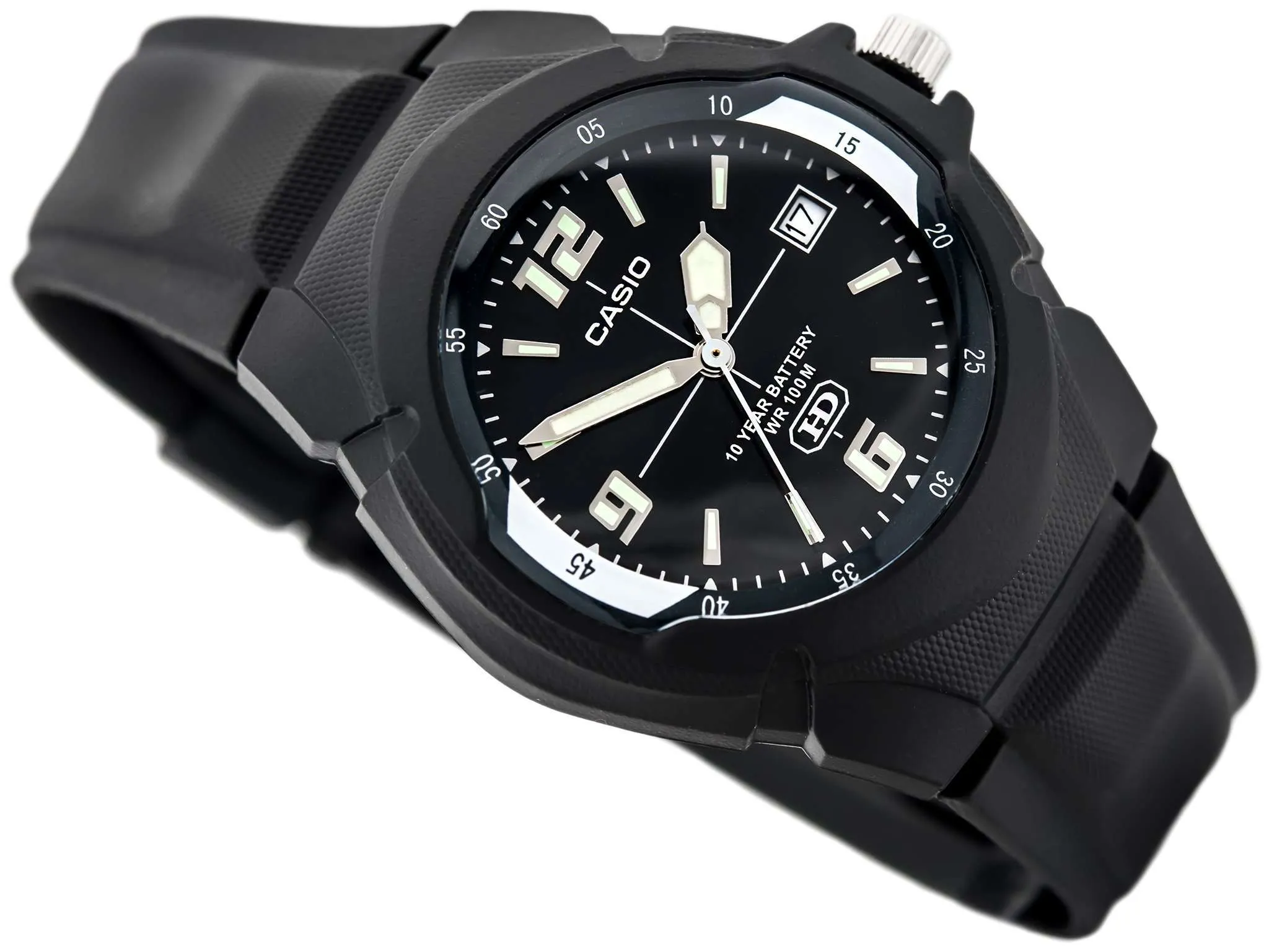 Casio Enticer MW-600F-1AVDF  Black Resin Strap Analog Men's Watch