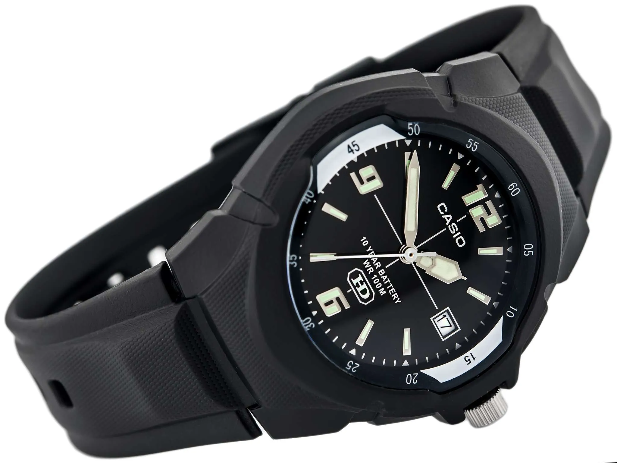 Casio Enticer MW-600F-1AVDF  Black Resin Strap Analog Men's Watch