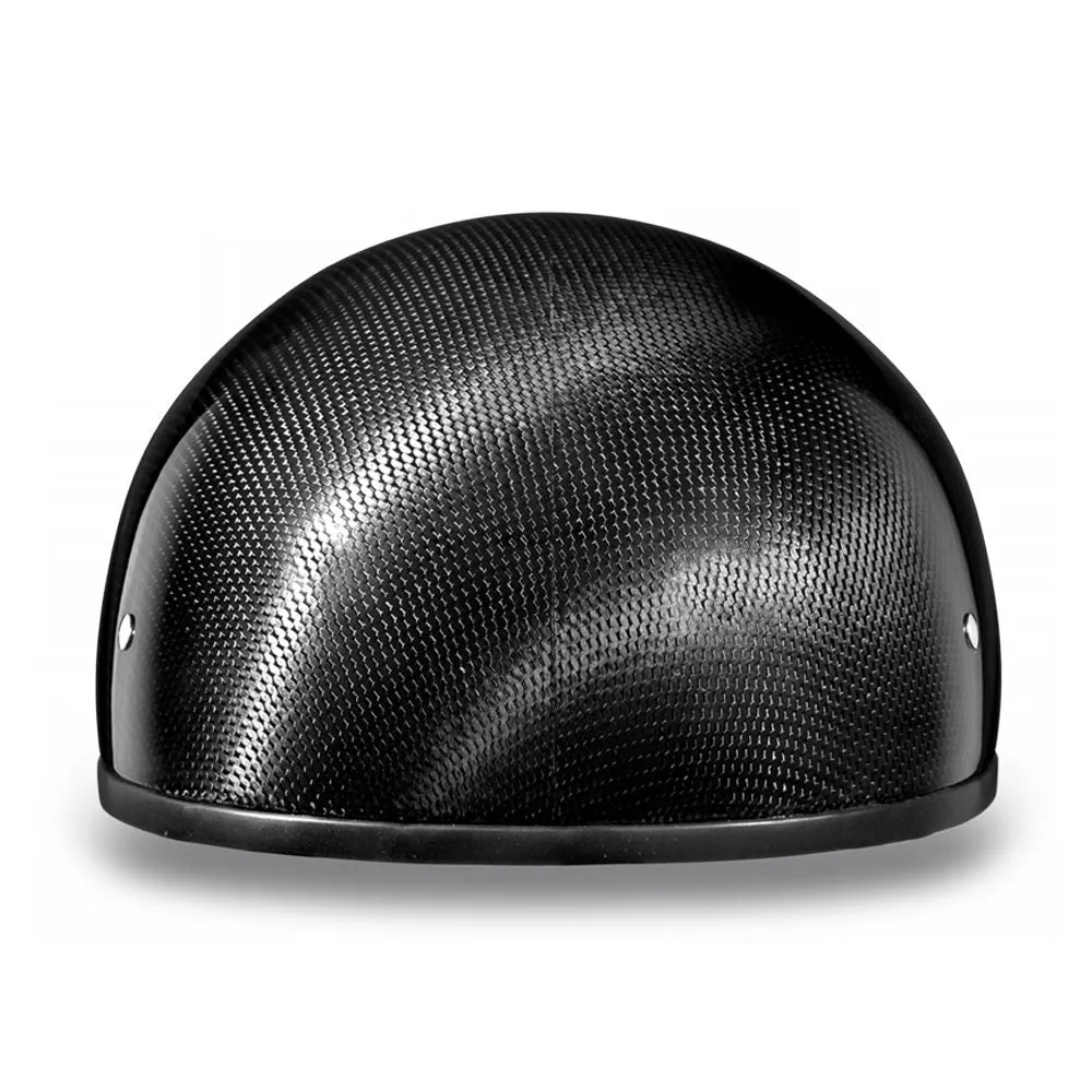 Close Out Clearance Daytona Helmets D2-GNS ‘Skull Cap' Grey Carbon Fiber Half Face Helmet without Visor