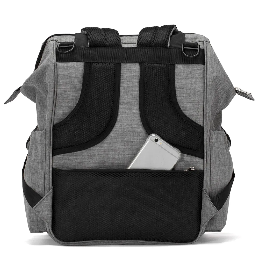 Elite Diaper Bag with Stroller Hooks & Changing mat - Grey