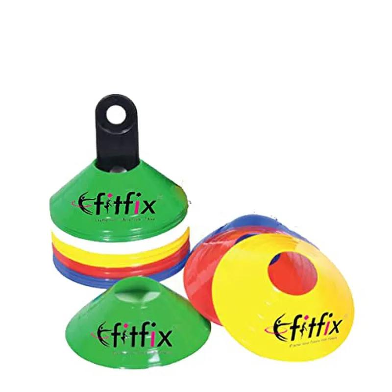 Fitfix Disc Cones with Carry Bag (Pack of 200 Cones) | Space Marker Agility Cones for Sports Training