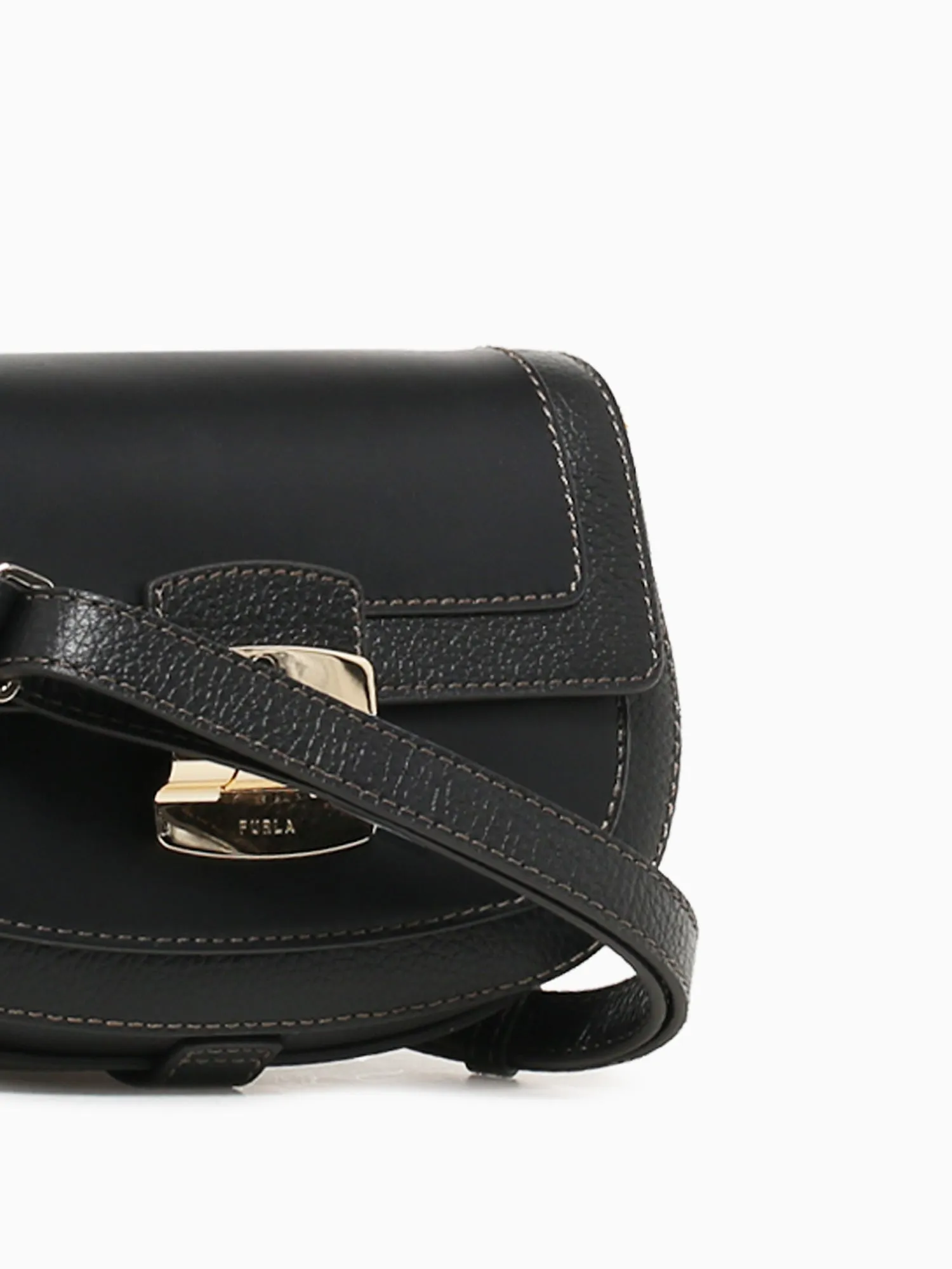 Furla Club 2 S Crossbody Nero Leather