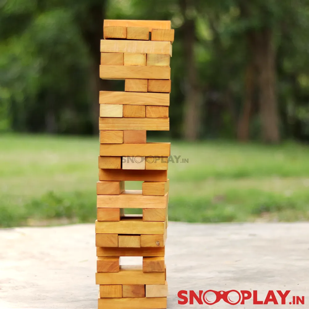 Giant Jenga - Wooden Tumbling Tower with Storage Bag