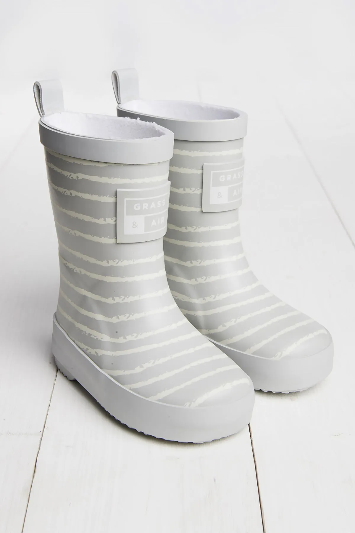 GRASS & AIR - Breton Stripe Wellies - Blue