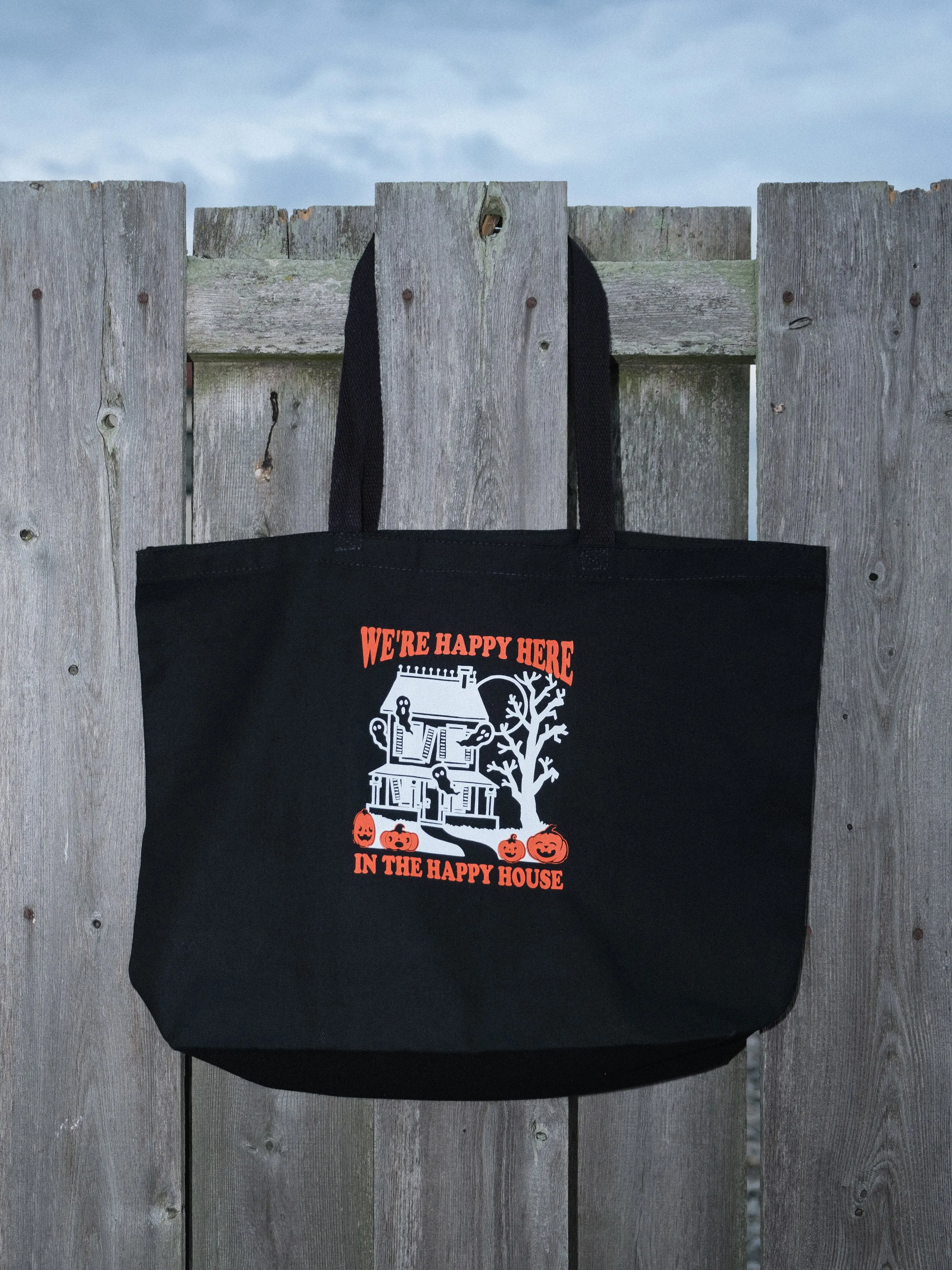 Happy Haunted House Tote Bag