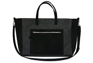 HFS Crossbody Commuter Tote - Black Piñatex