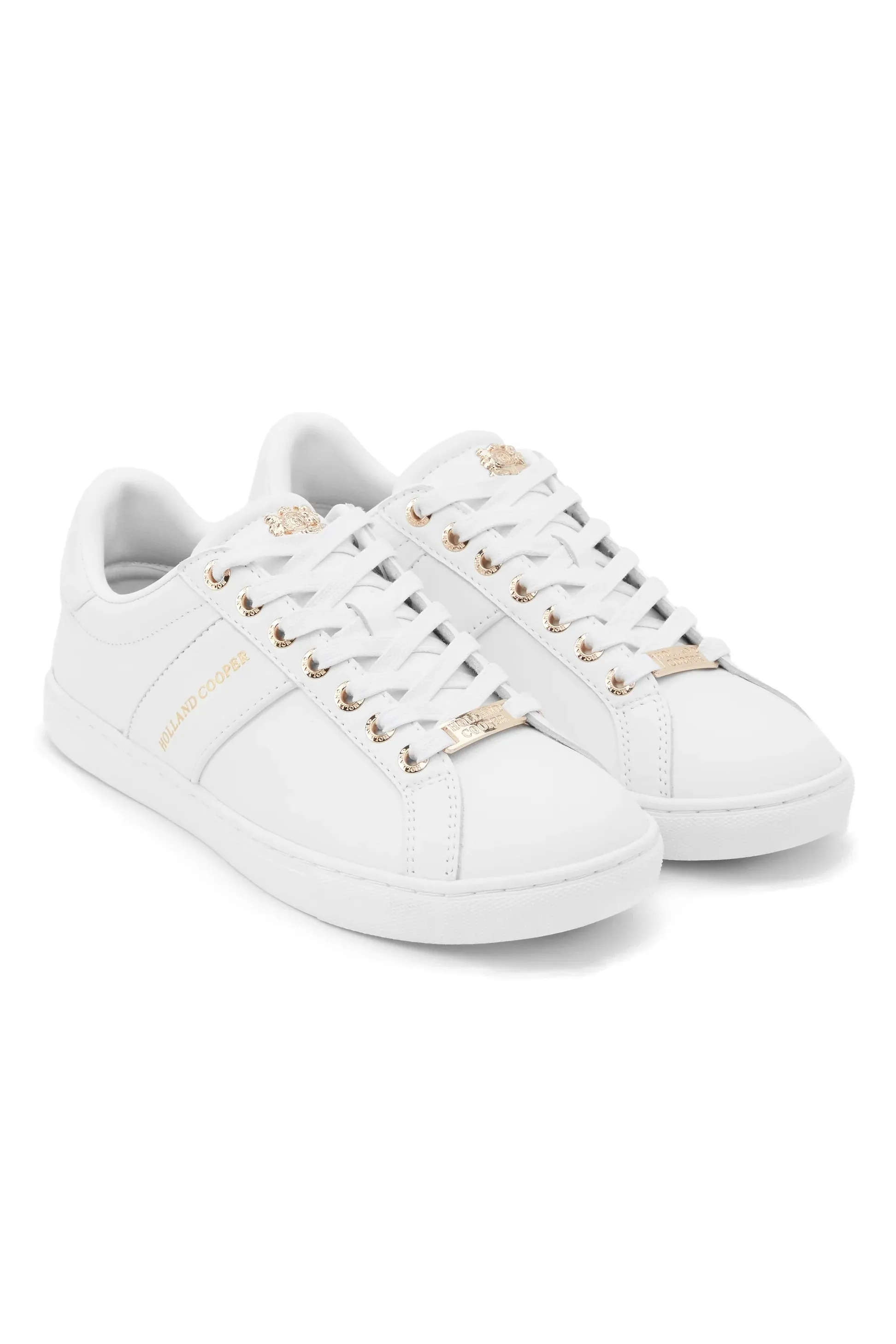 Holland Cooper Knightsbridge Court Ladies Trainer in White