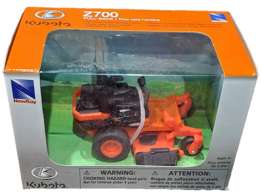 Kubota Mini Z700 Zero Turn Toy with Pull Back Action