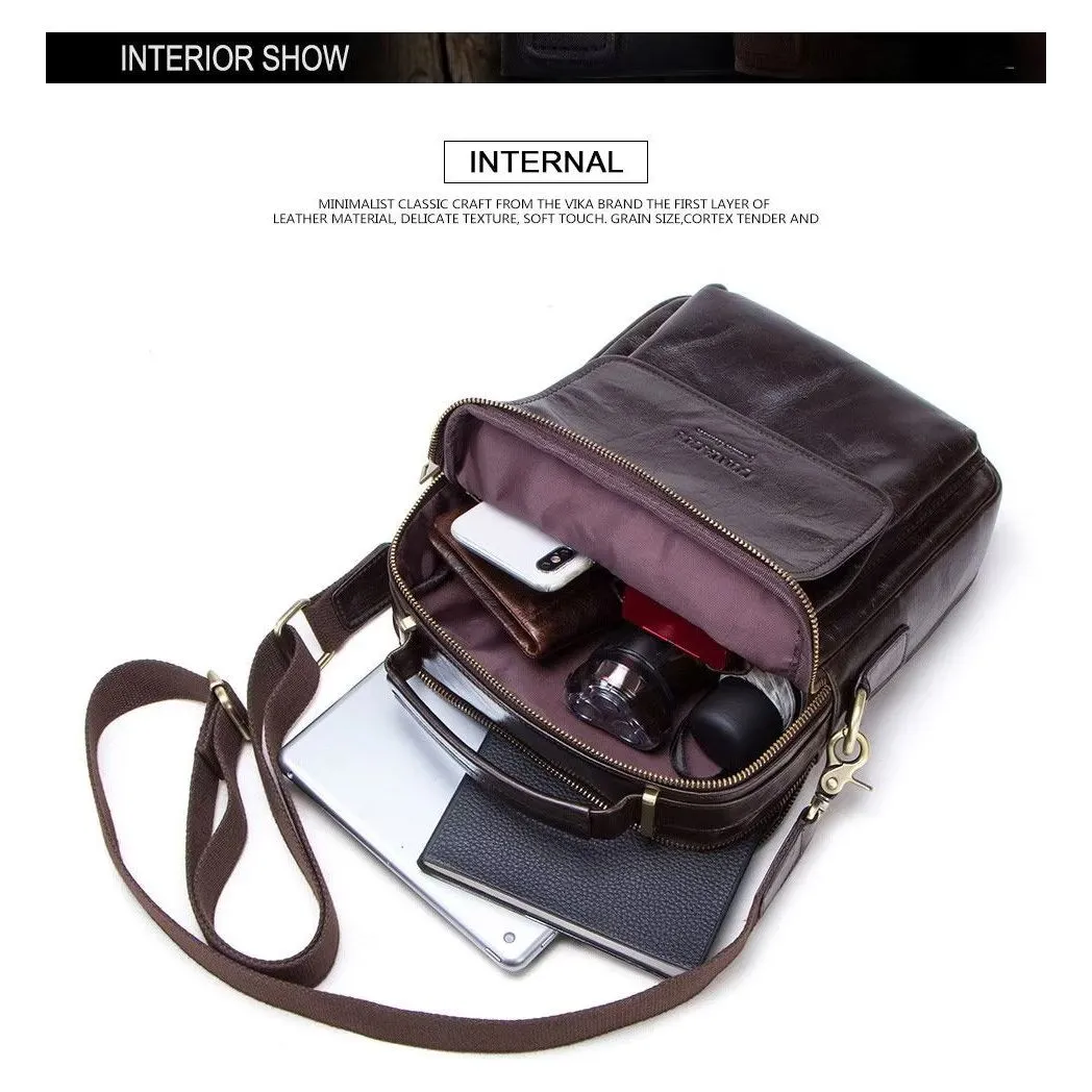 Luxury Leather Flap Buckled Crossbody Bag