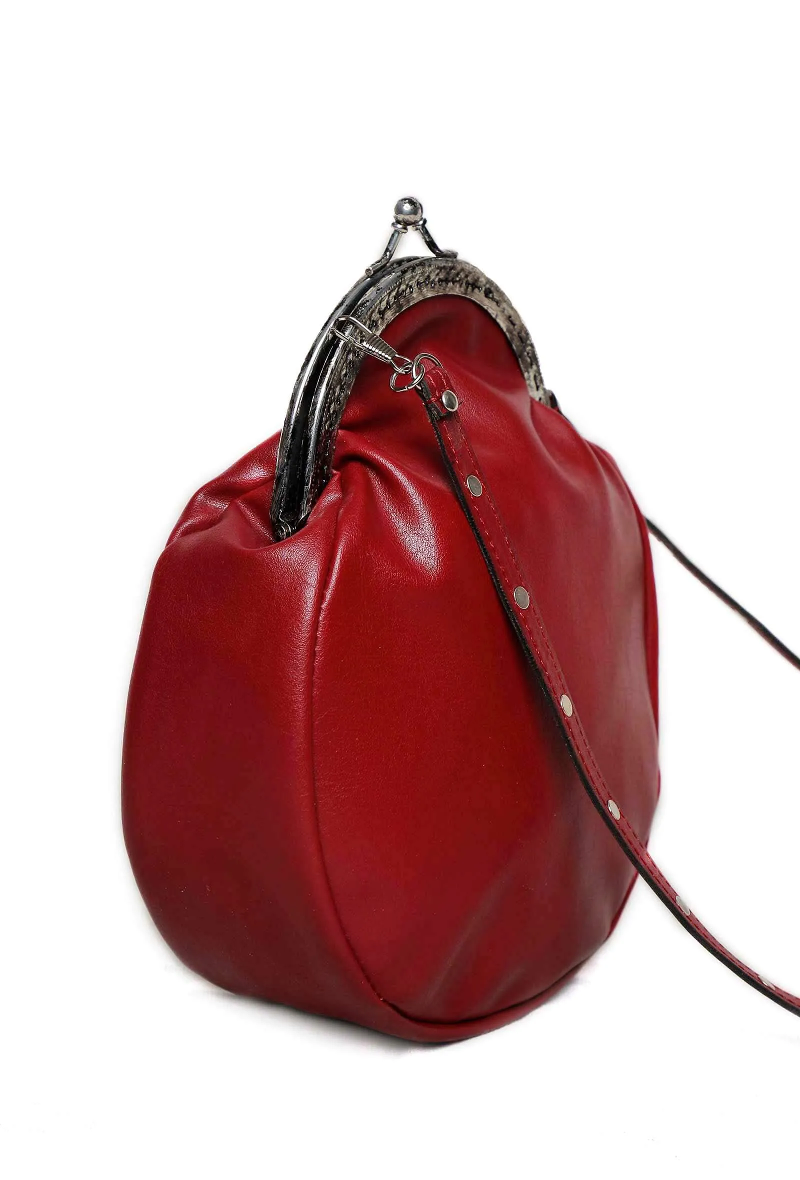 Maroon Cruelty-Free Leather Sling Bag