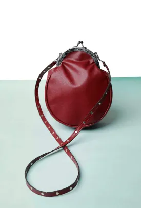 Maroon Cruelty-Free Leather Sling Bag