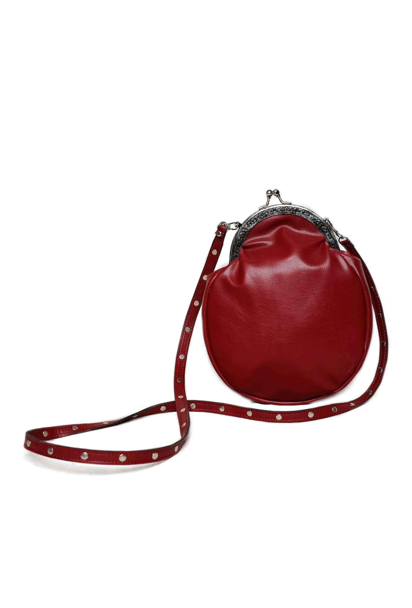 Maroon Cruelty-Free Leather Sling Bag