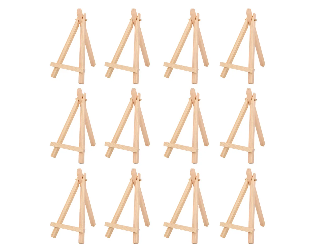 Mini Wood Display Easel 12 piece 6 Inch Card Holder