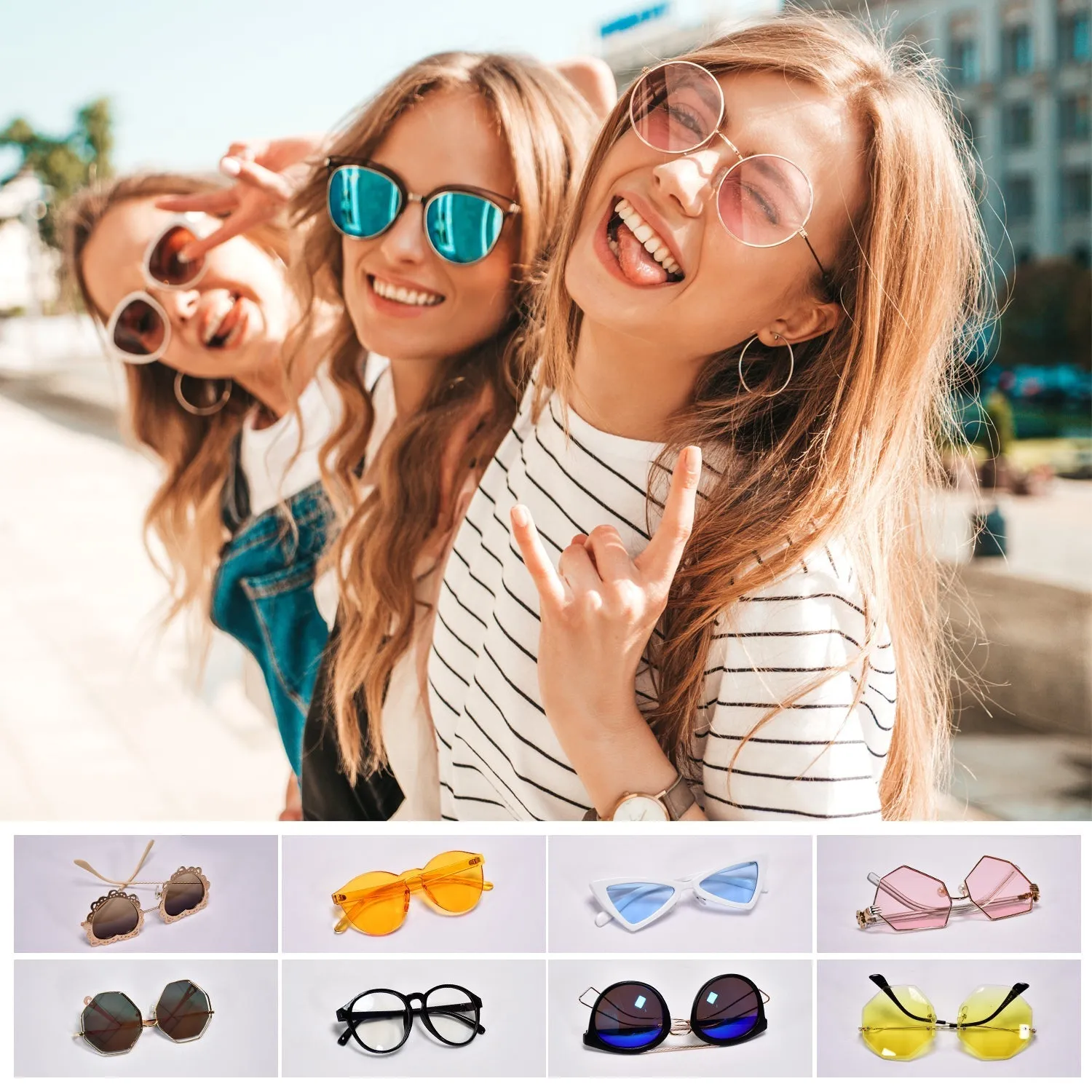 Mix Sunglass New & Attractive Designs ( 1 pc )