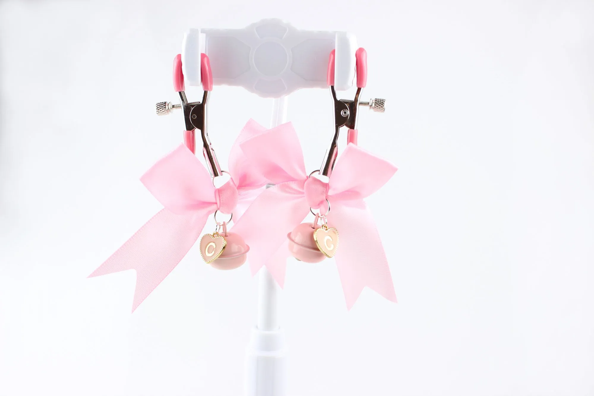 Monogram Bells & Bows Nipple Clamps