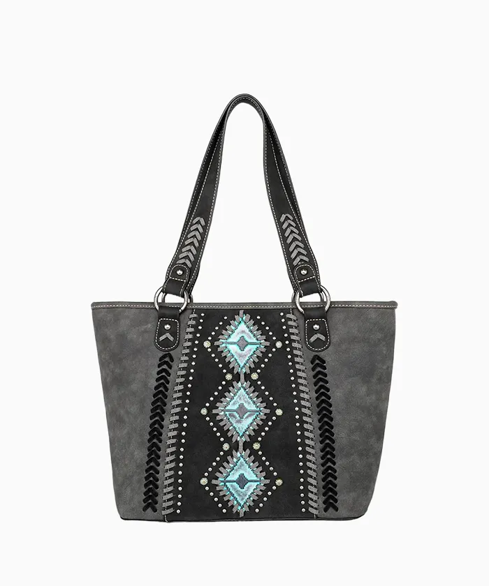 Montana West Aztec Embossed Concealed Carry Tote Bag