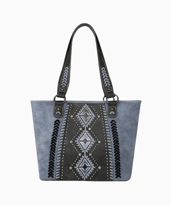 Montana West Aztec Embossed Concealed Carry Tote Bag