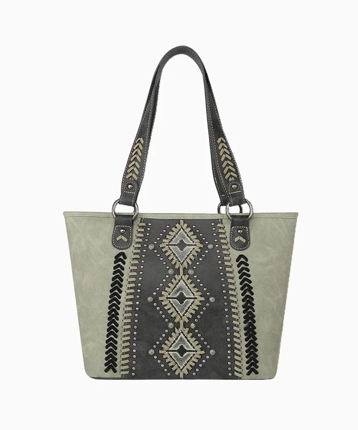 Montana West Aztec Embossed Concealed Carry Tote Bag