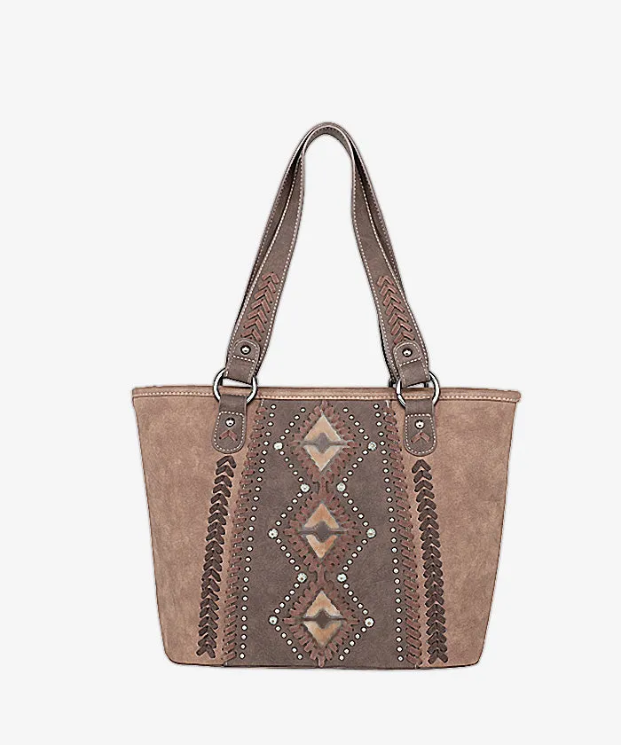 Montana West Aztec Embossed Concealed Carry Tote Bag