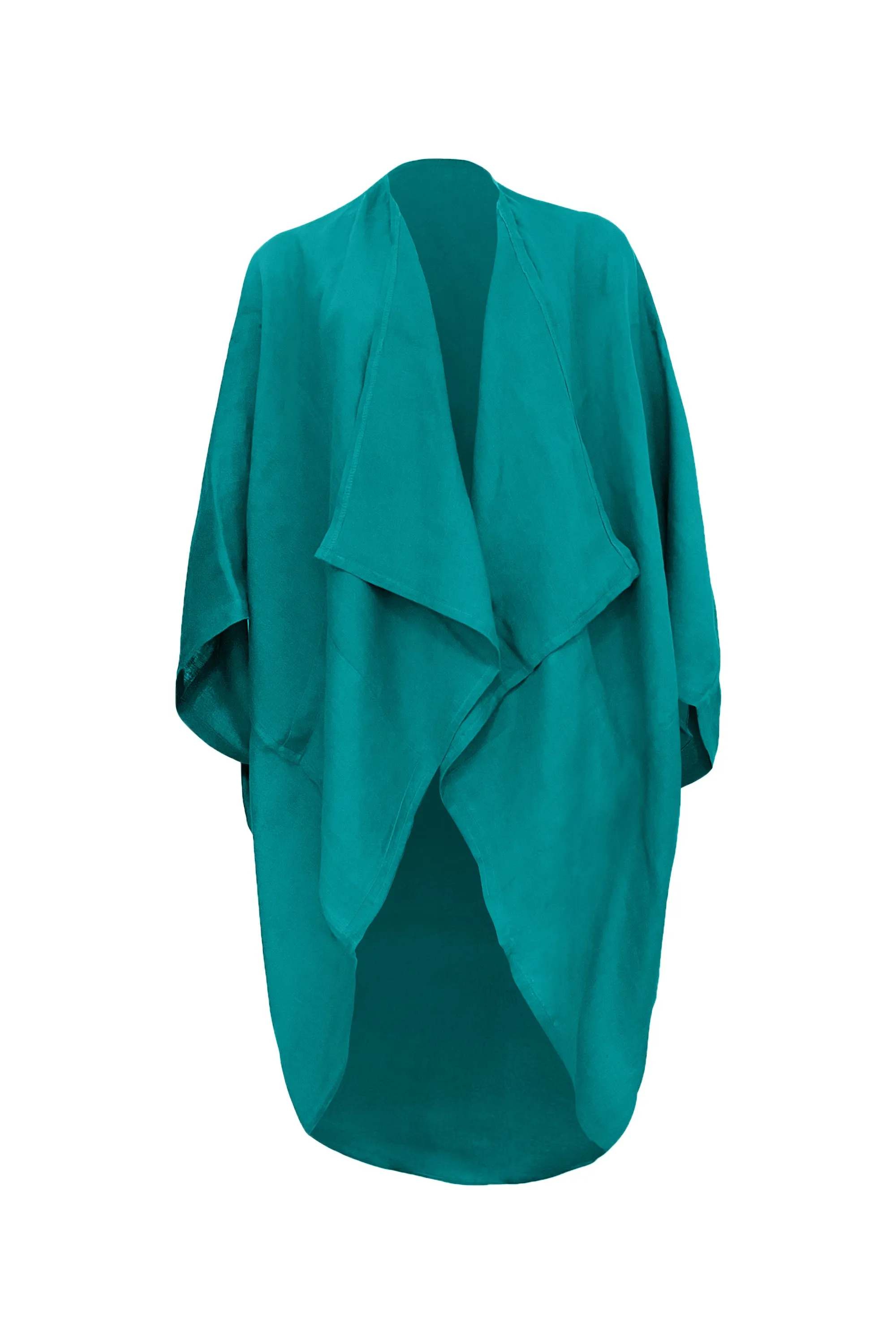 NEW! LINEN Kimono Viridian Green