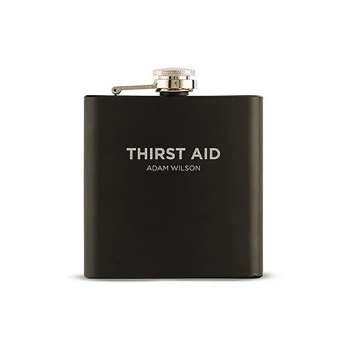 Personalized Black Hip Flask