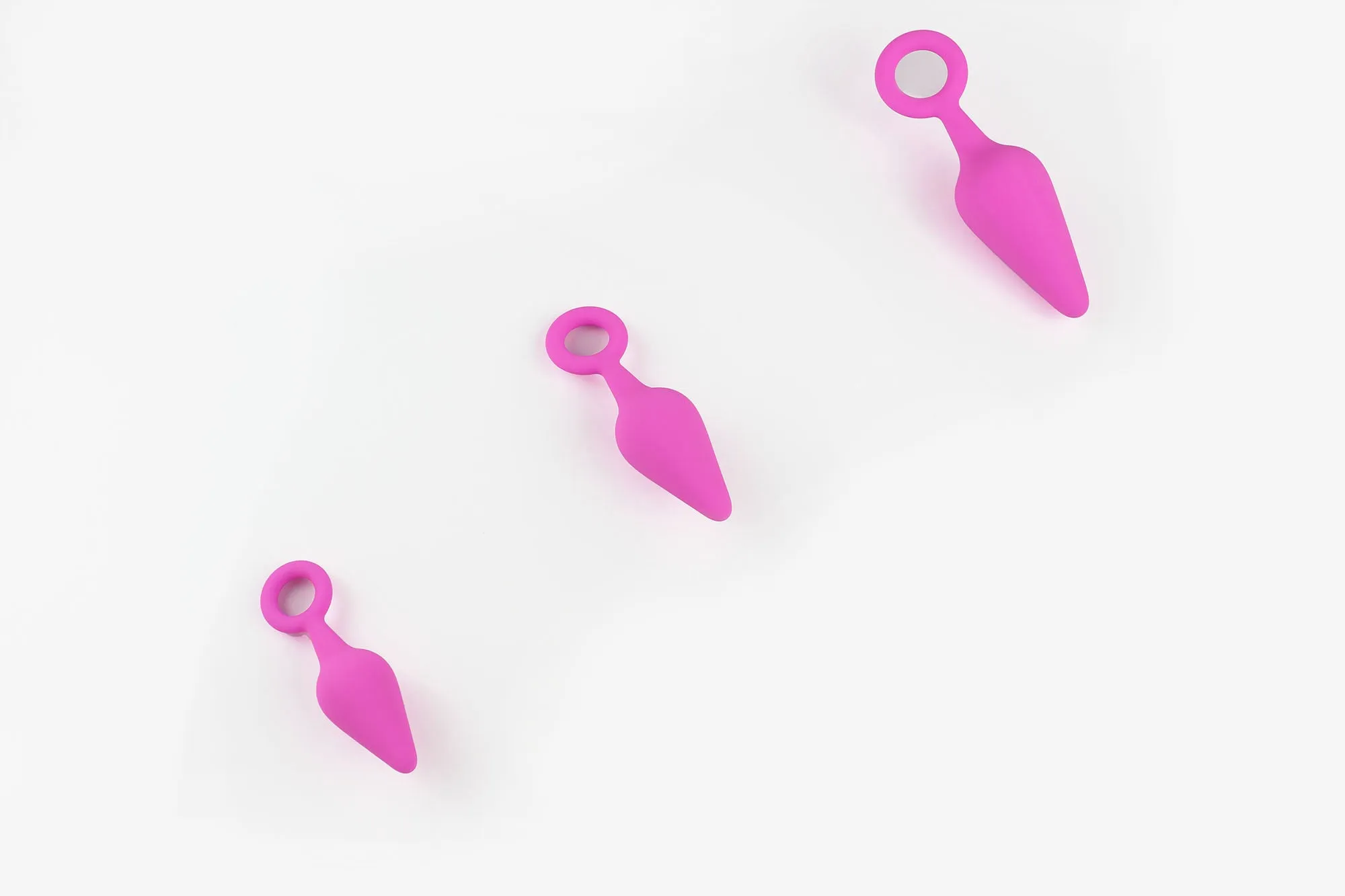 Pink Silicone Anal Training Plug Set