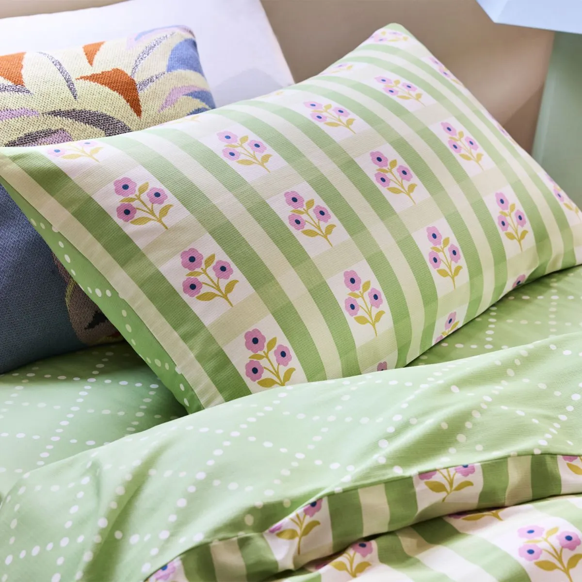 Pippa Lime Kids Quilt Cover And Sheet Bedding Set by Sheridan