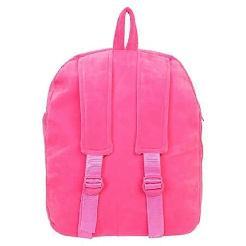 Premium Quality Soft Design Pink Panda Shape School Bag for Kids - 14 Inches