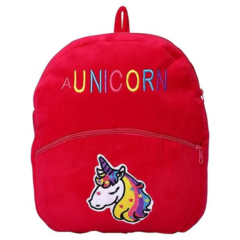 Premium Quality Soft Design Rani Unicorn Shape School Bag for Kids - 14 Inches