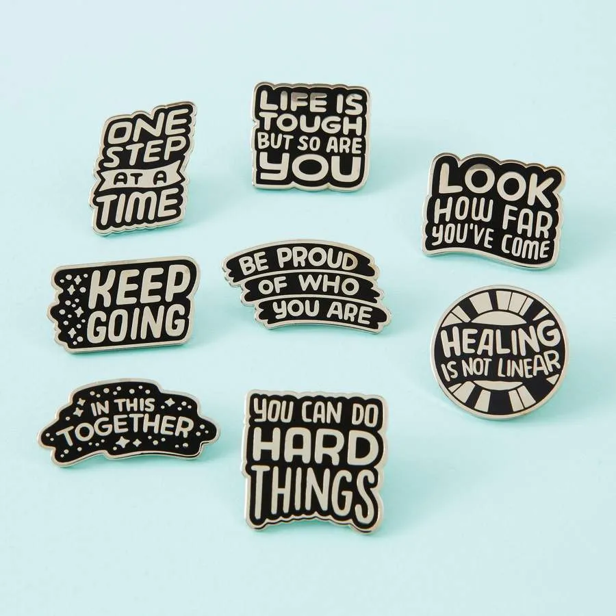 Punky Pins Keep Going Enamel Pin