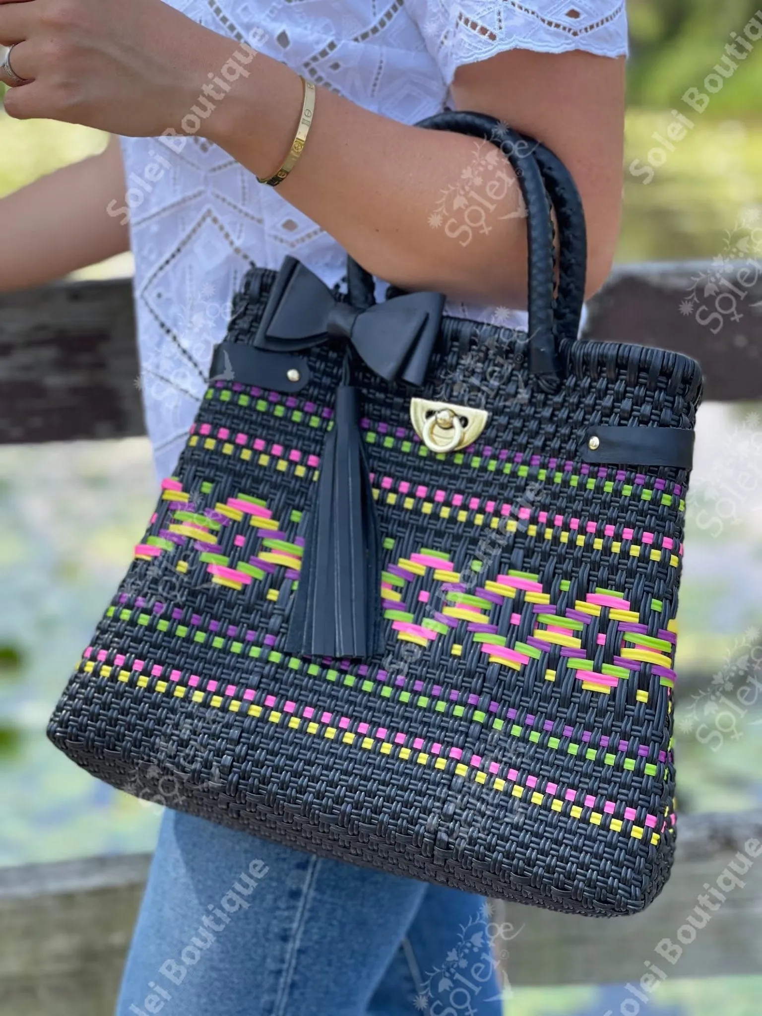 Recycled Plastic Handmade Bag. Huichol Luxe