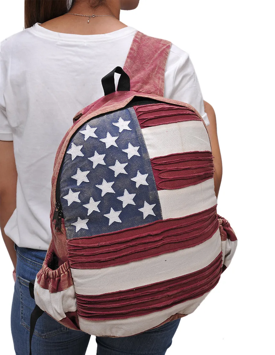 Red Stars and Stripes Backpack